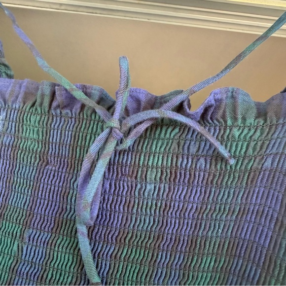 Hill House The Naomi Nap Tartan Long Sleeve Smock Dress Green Plaid Size XS - Picture 3 of 9